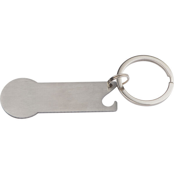 Multifunctionele sleutelhanger met winkelwagenmuntje