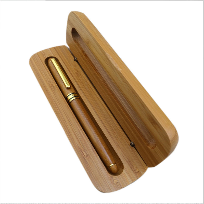 Luxe balpen in bamboe doosje
