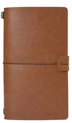 Vintage dagboek met schriften en hoesjes