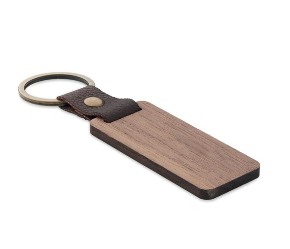 Notenhout sleutelhanger