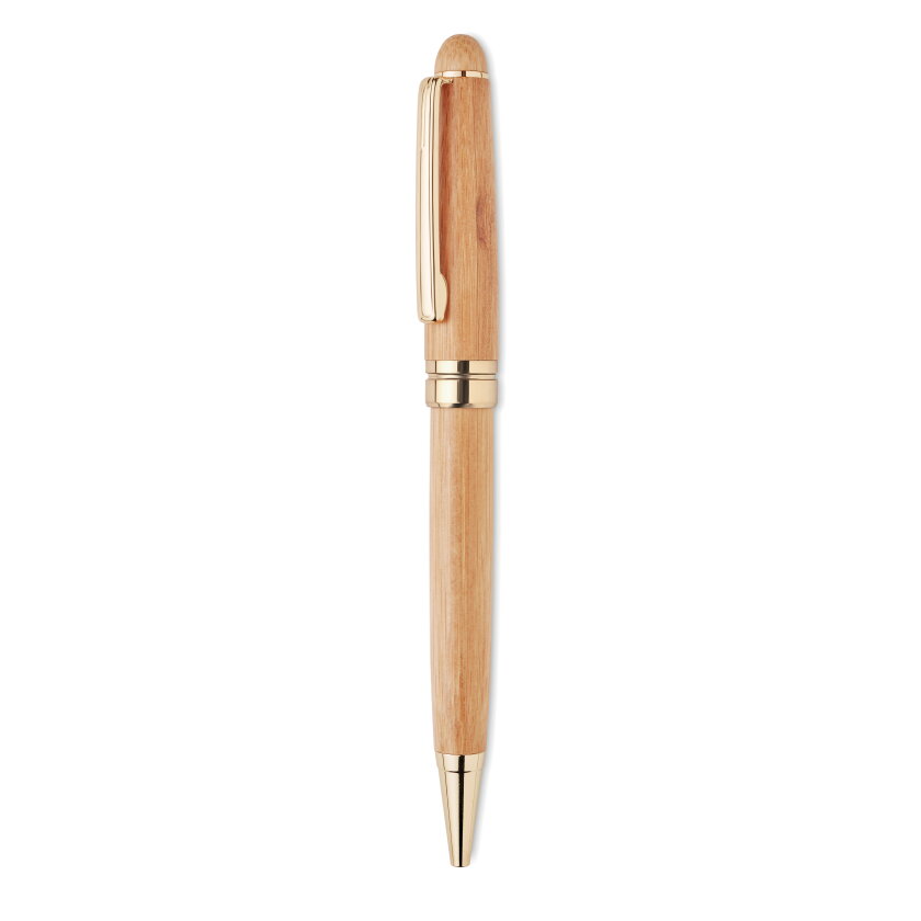 Luxe balpen in bamboe doosje